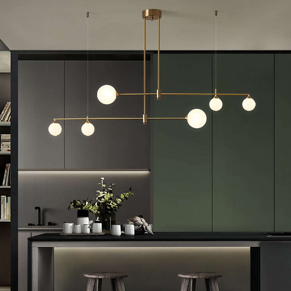 BRYCE BUBBLE GLASS HANGING LANTERN IN GOLD