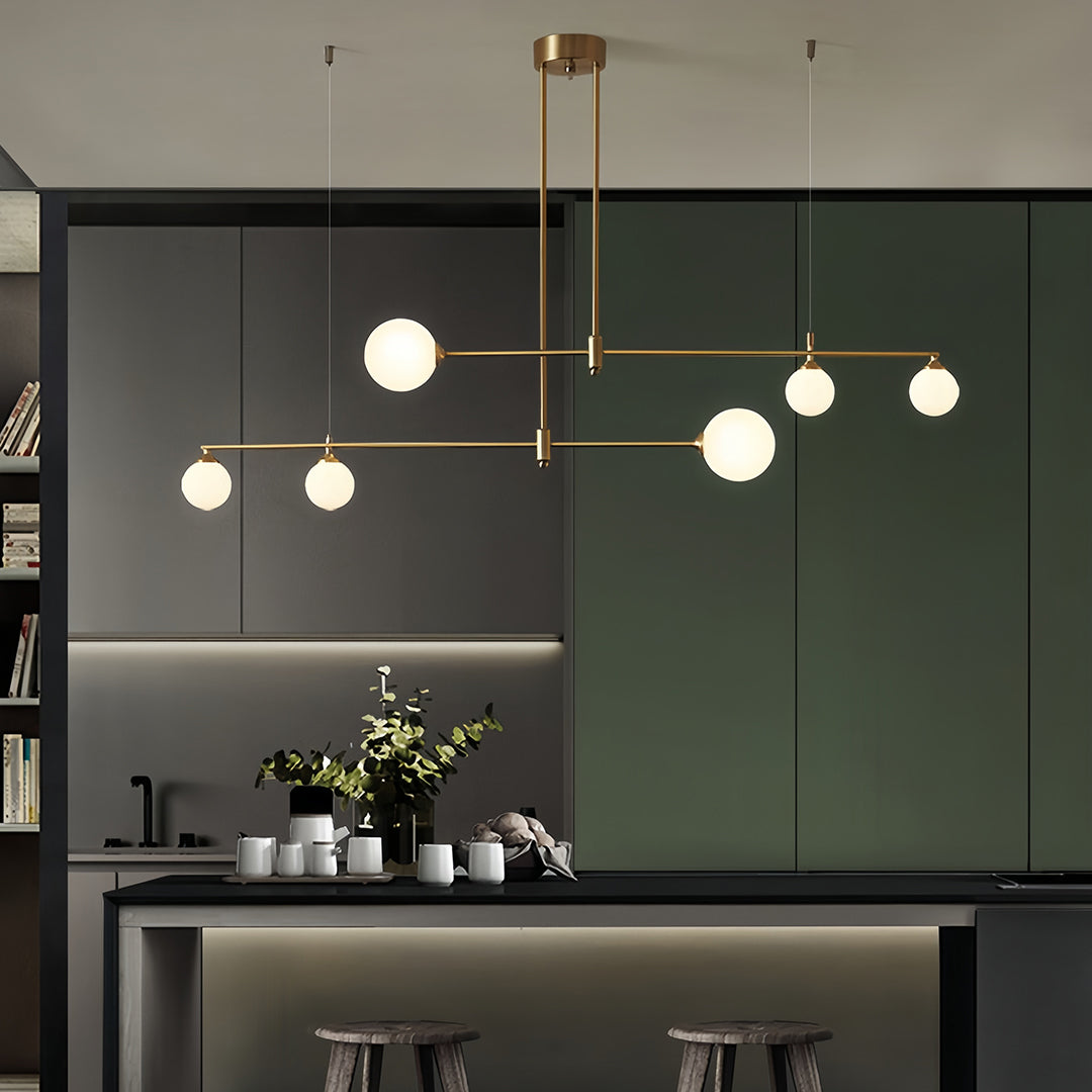 BRYCE BUBBLE GLASS HANGING LANTERN IN GOLD