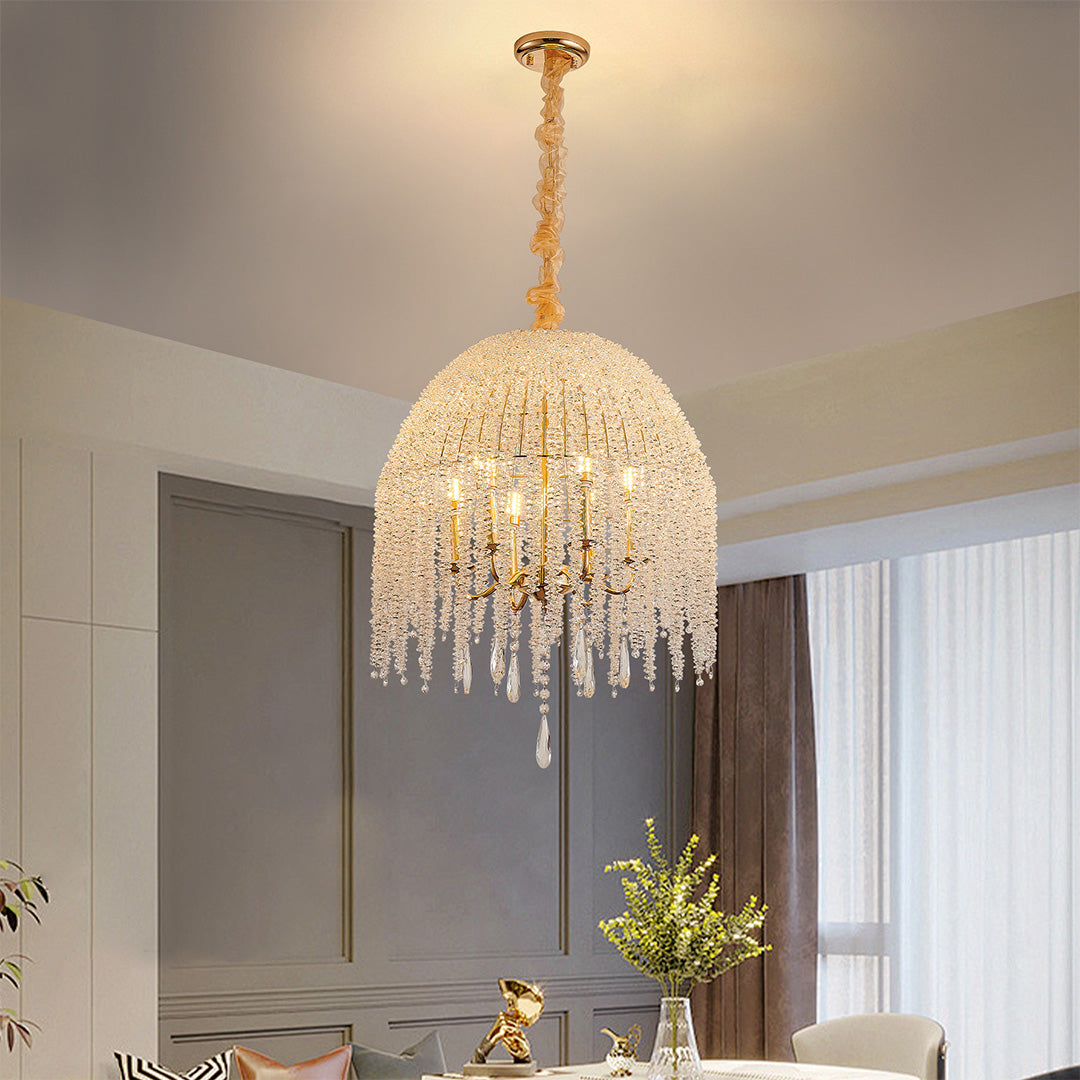 RAVENWOOD CRYSTAL DROPLET CEILING LANTERN