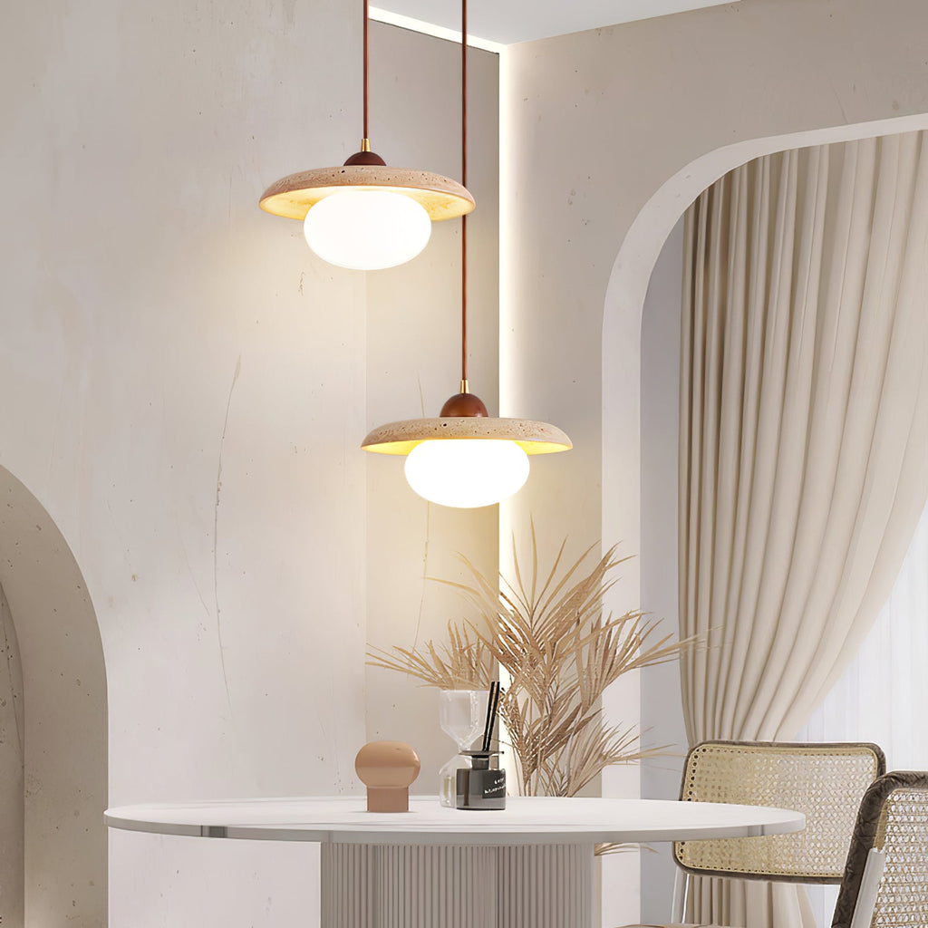 CARLETON TRAVERTINE HANGING ILLUMINATOR