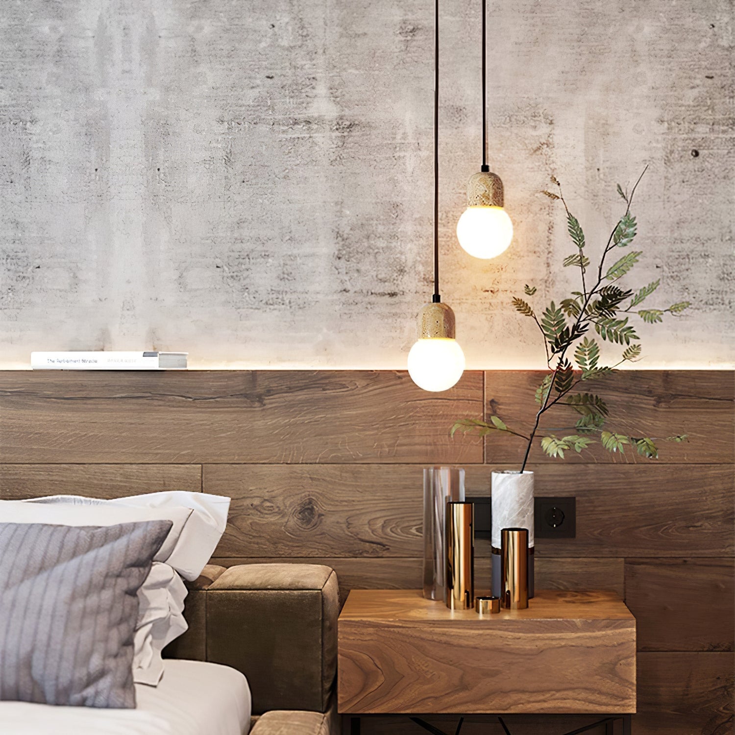 CARLETON TRAVERTINE HANGING ILLUMINATOR