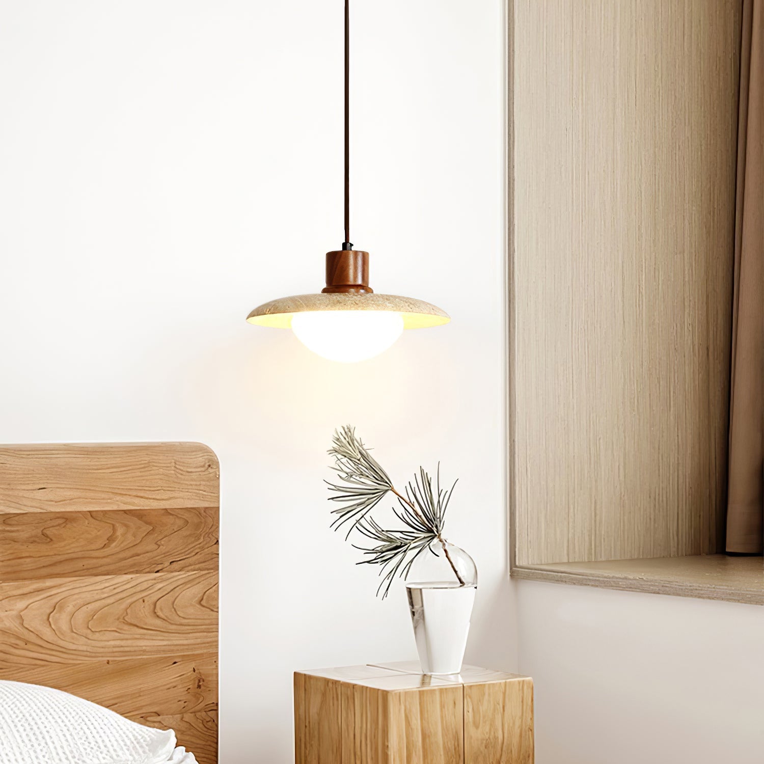 CARLETON TRAVERTINE HANGING ILLUMINATOR