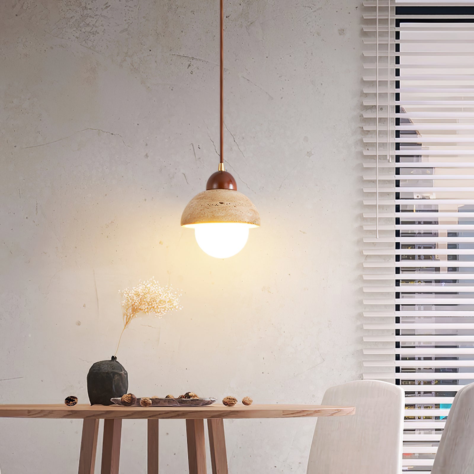 CARLETON TRAVERTINE HANGING ILLUMINATOR
