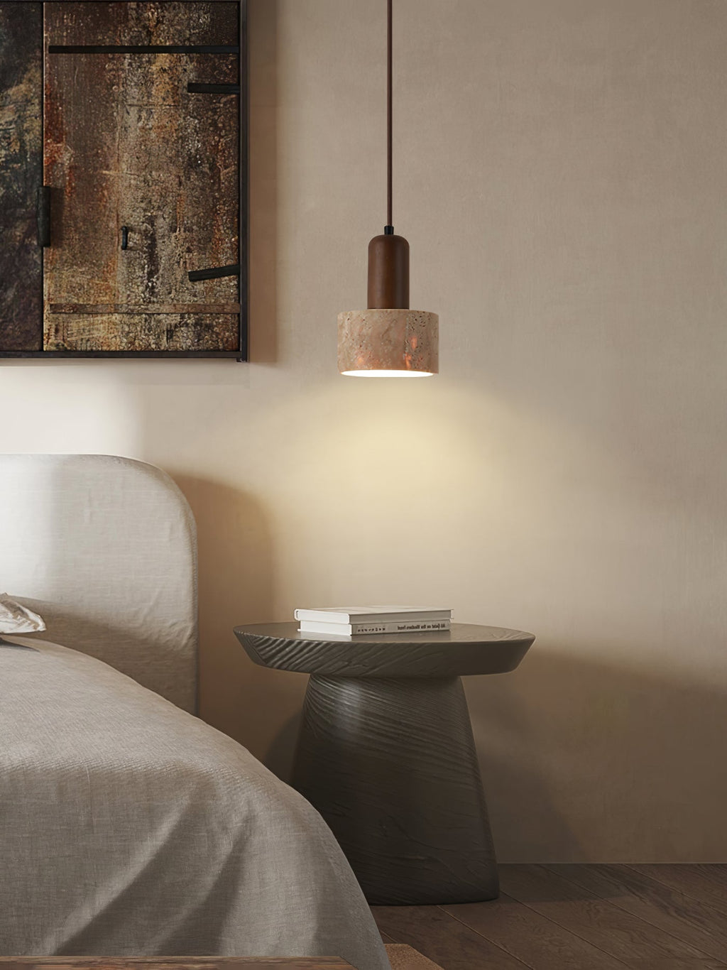 CARLETON TRAVERTINE HANGING ILLUMINATOR