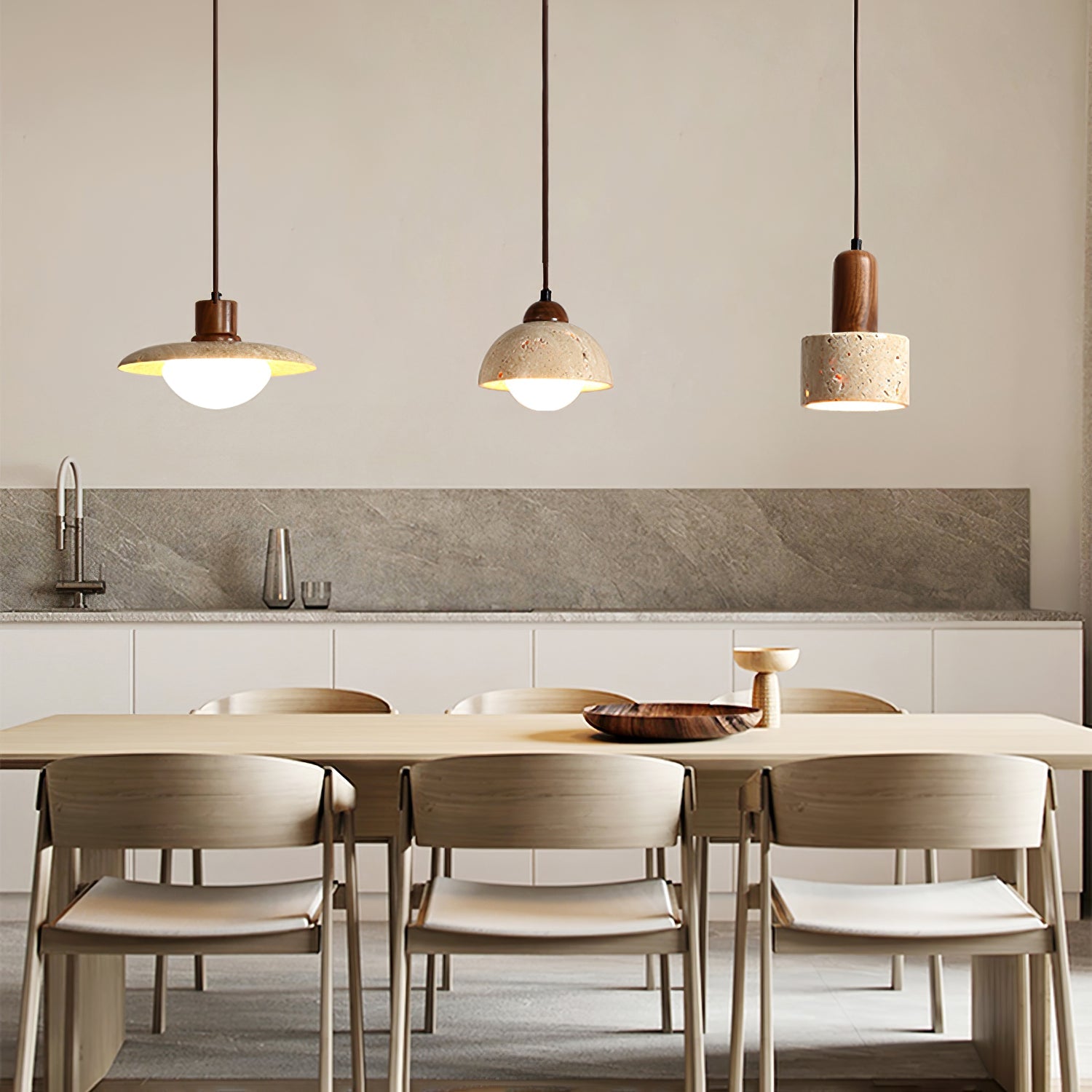 CARLETON TRAVERTINE HANGING ILLUMINATOR