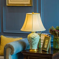 CHARLESTON PORCELAIN GARDENIA TABLE LAMP WITH AVIAN ACCENTS