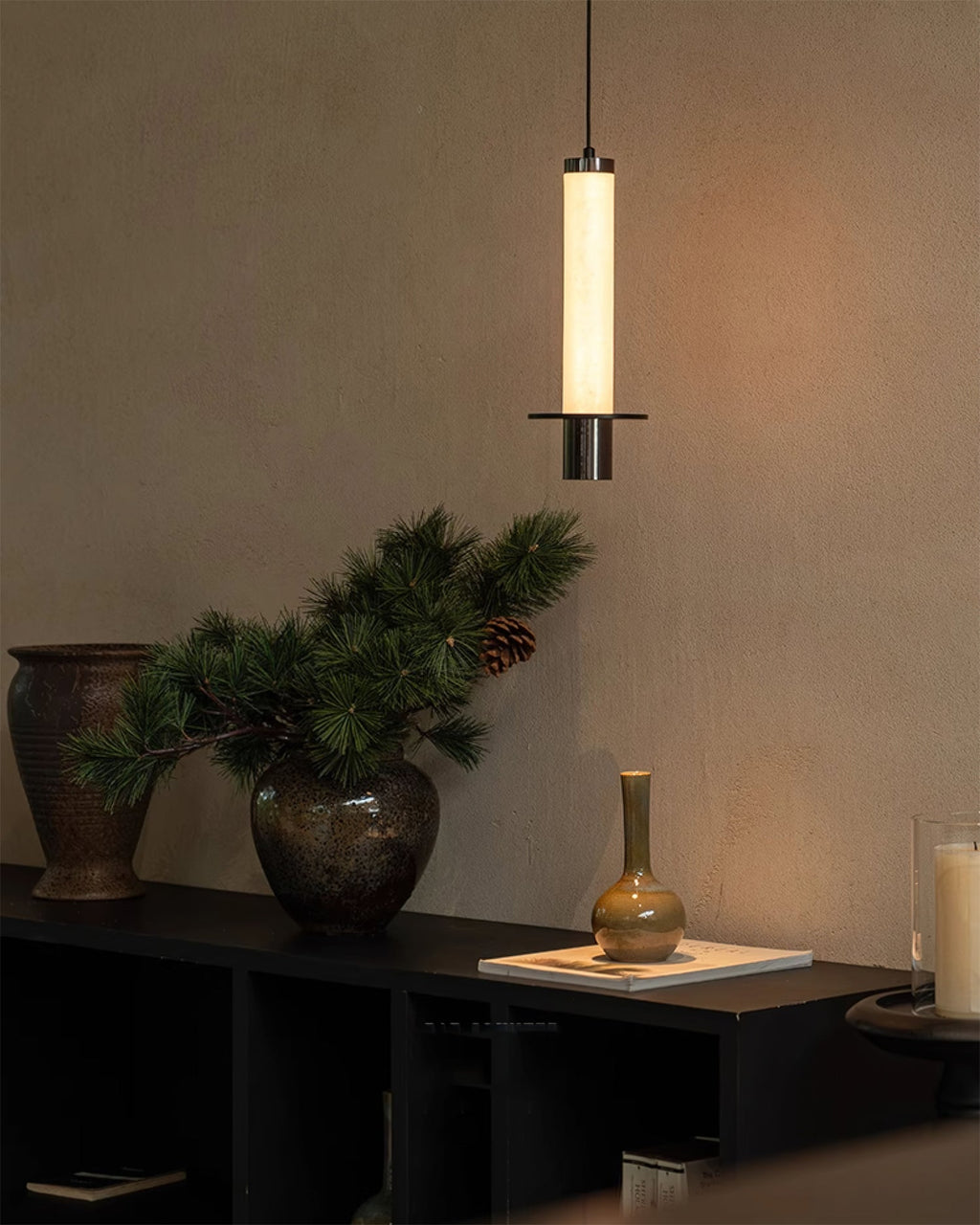 CHARLESTON IVORY GLOBE HANGING LAMP