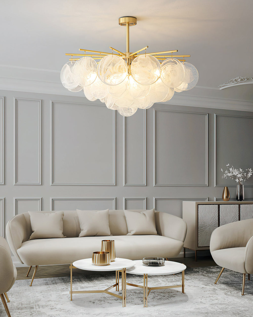 FENWICK CRYSTAL TEARDROP HANGING LIGHT