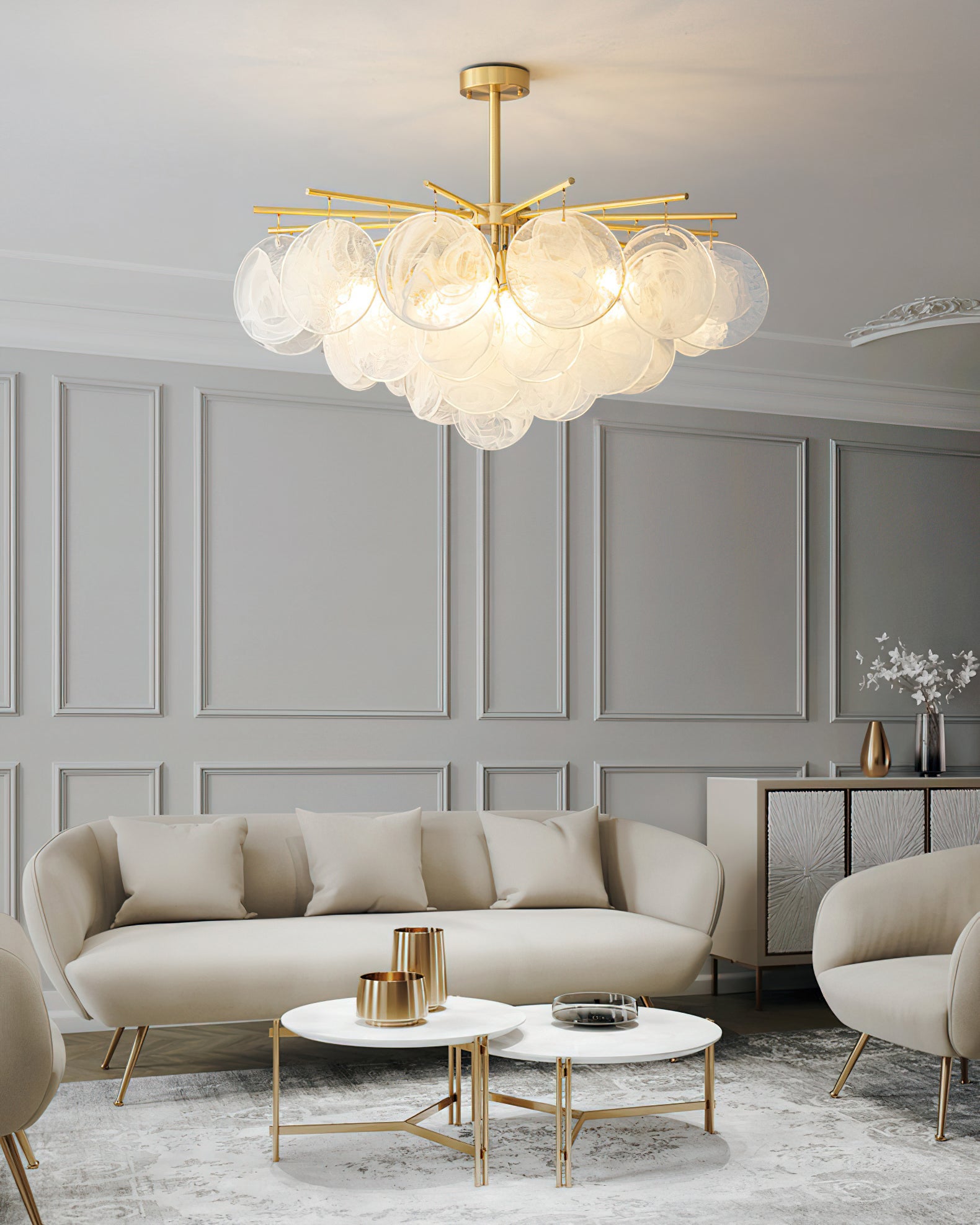 FENWICK CRYSTAL TEARDROP HANGING LIGHT