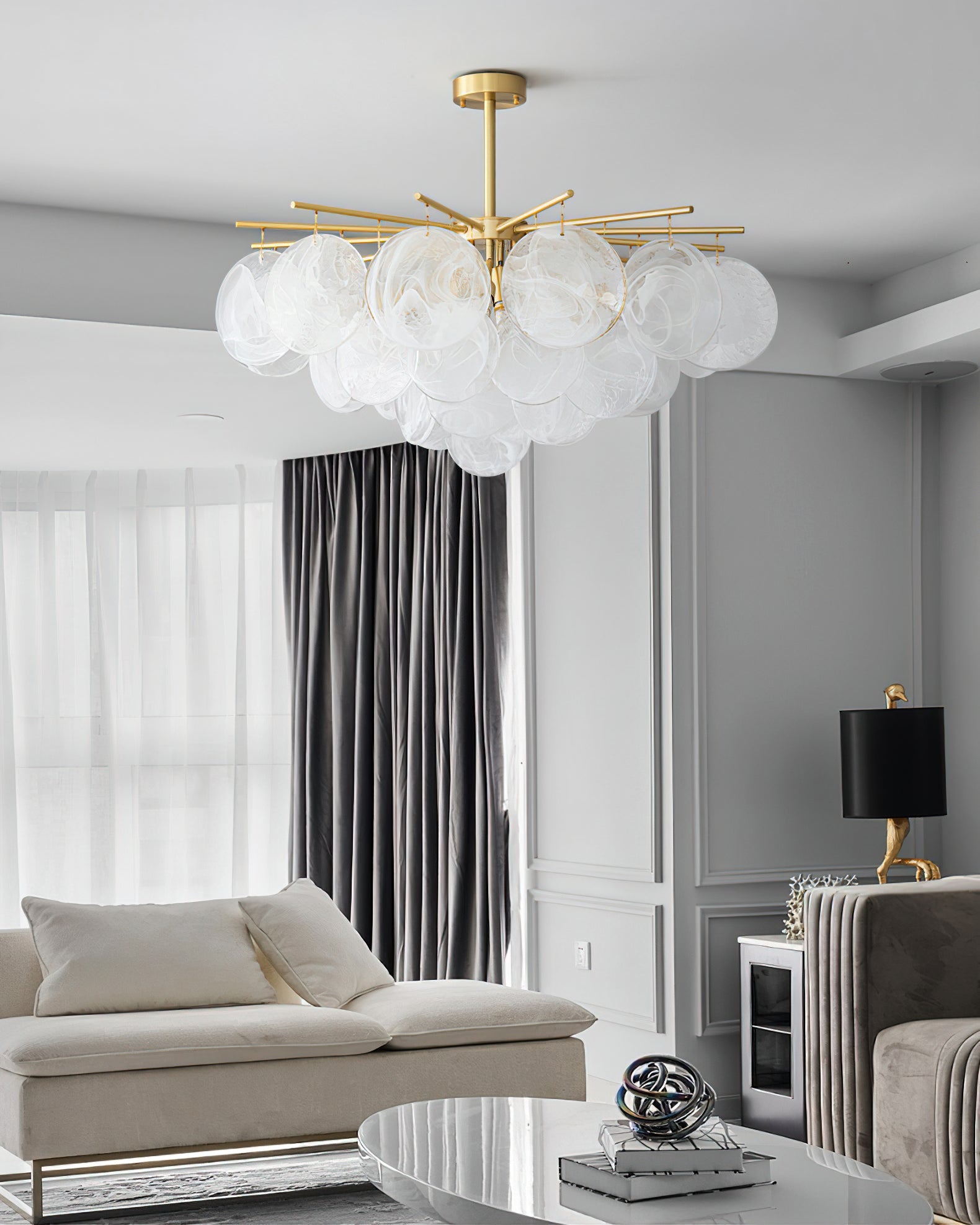 FENWICK CRYSTAL TEARDROP HANGING LIGHT