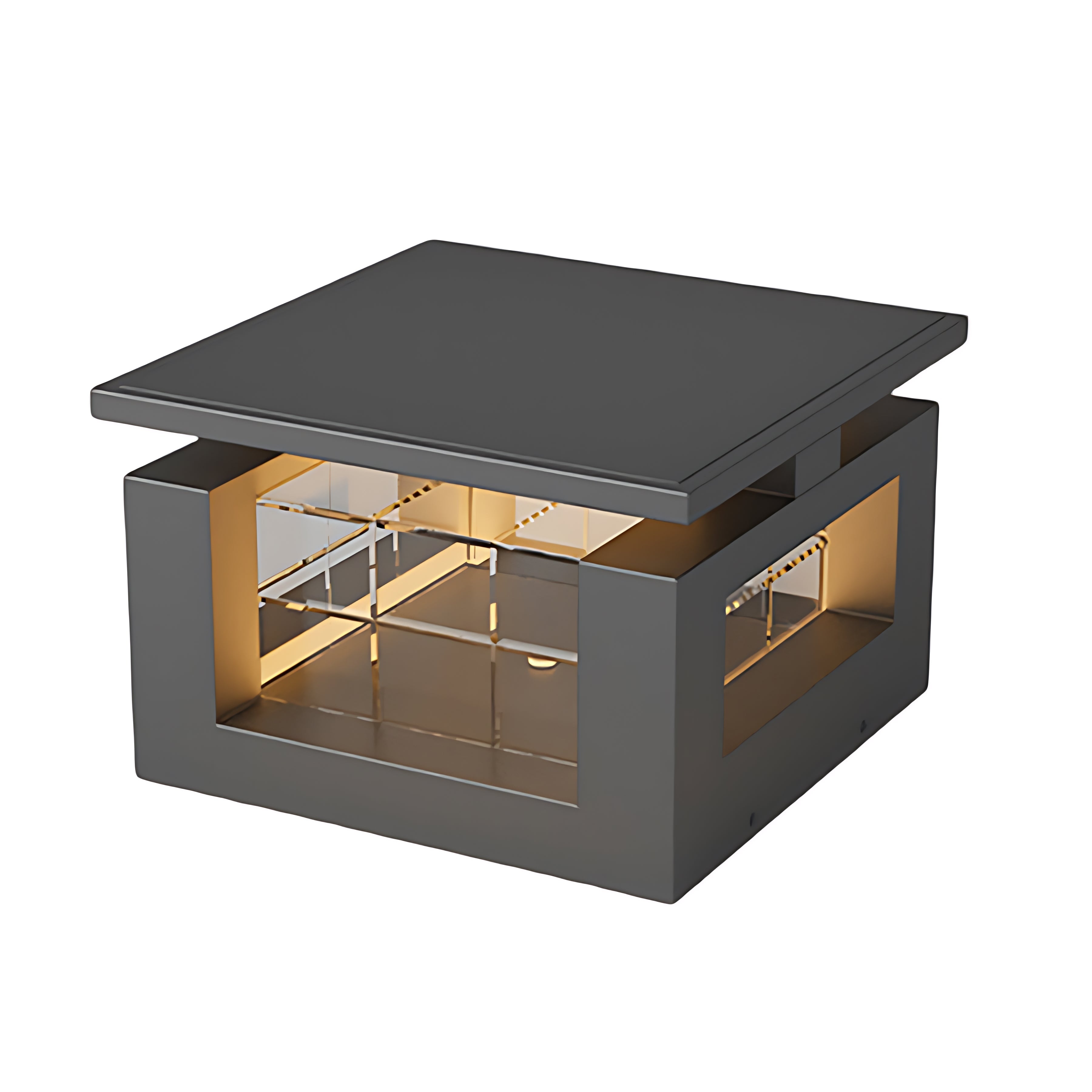 WINDSOR ACRYLIC LUMINAIRE WITH STAINLESS STEEL BASE - WATER-RESISTANT PILLAR LIGHT