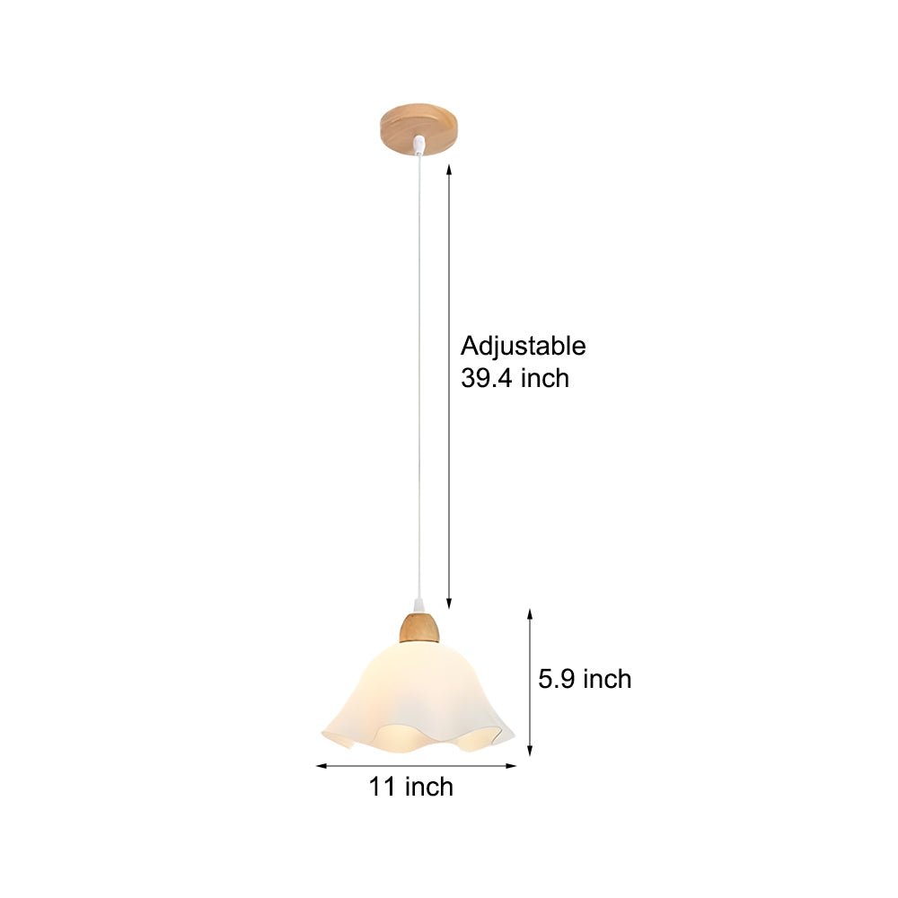 WINDSOR ACRYLIC BLOOM WOODEN NORDIC PENDANT LIGHT