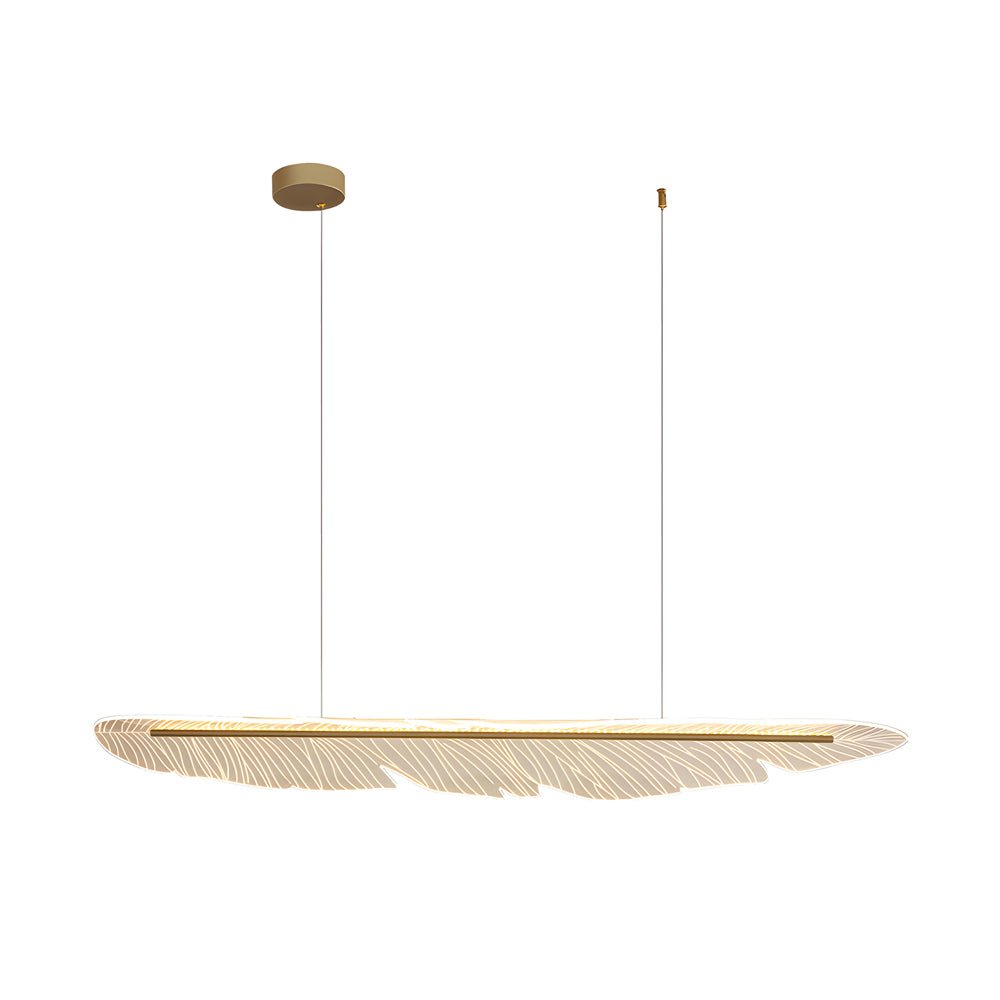 WINTHROP ACRYLIC FEATHERED LEAF LED CHANDELIER WITH DIMMABLE SETTINGS