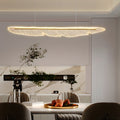 WINTHROP ACRYLIC FEATHERED LEAF LED CHANDELIER WITH DIMMABLE SETTINGS