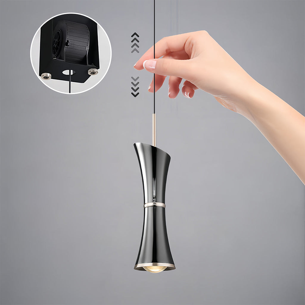 RAVENHALL HOURGLASS INSPIRATION BLACK PENDANT LIGHT