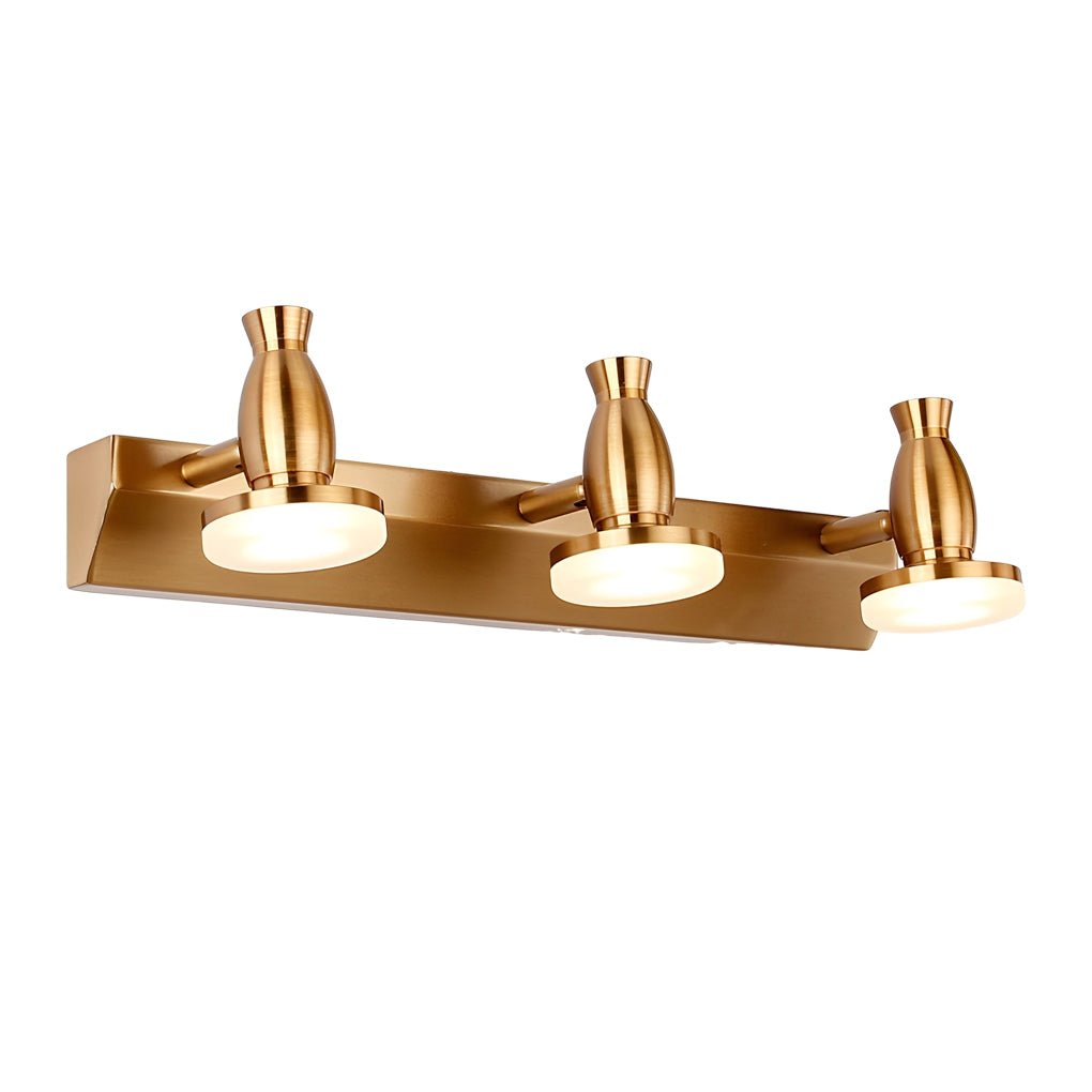 WINDSOR GLEAM ADJUSTABLE BATHROOM LIGHTING WITH 180° SWIVEL HEADS - FOUR-BULB LED FIXTURE