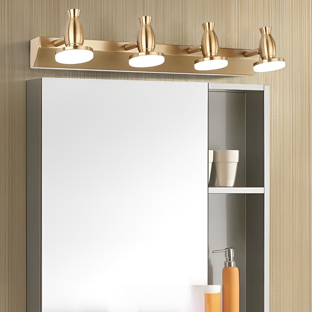 WINDSOR GLEAM ADJUSTABLE BATHROOM LIGHTING WITH 180° SWIVEL HEADS - FOUR-BULB LED FIXTURE