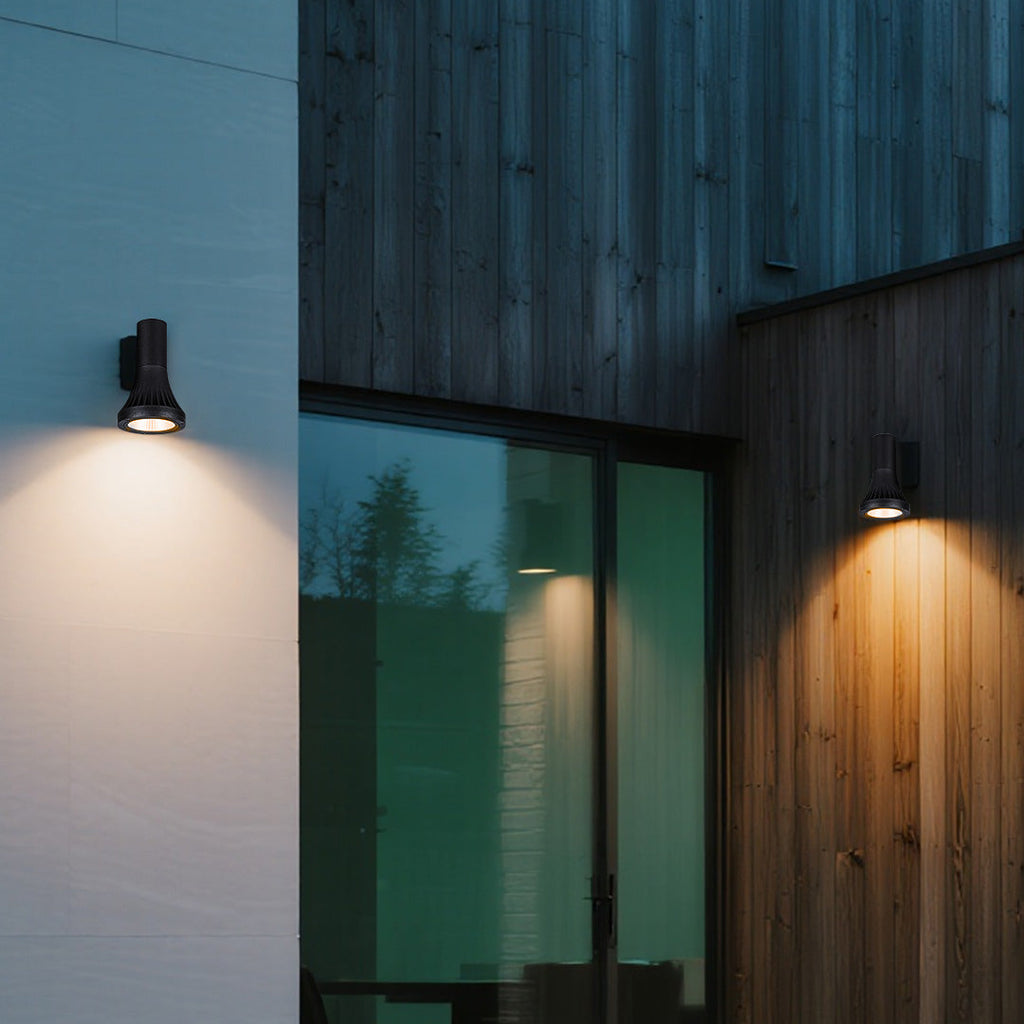 WINTERBOURNE CAST ALUMINUM OUTDOOR WALL LANTERN, WATER-RESISTANT NORDIC DESIGN