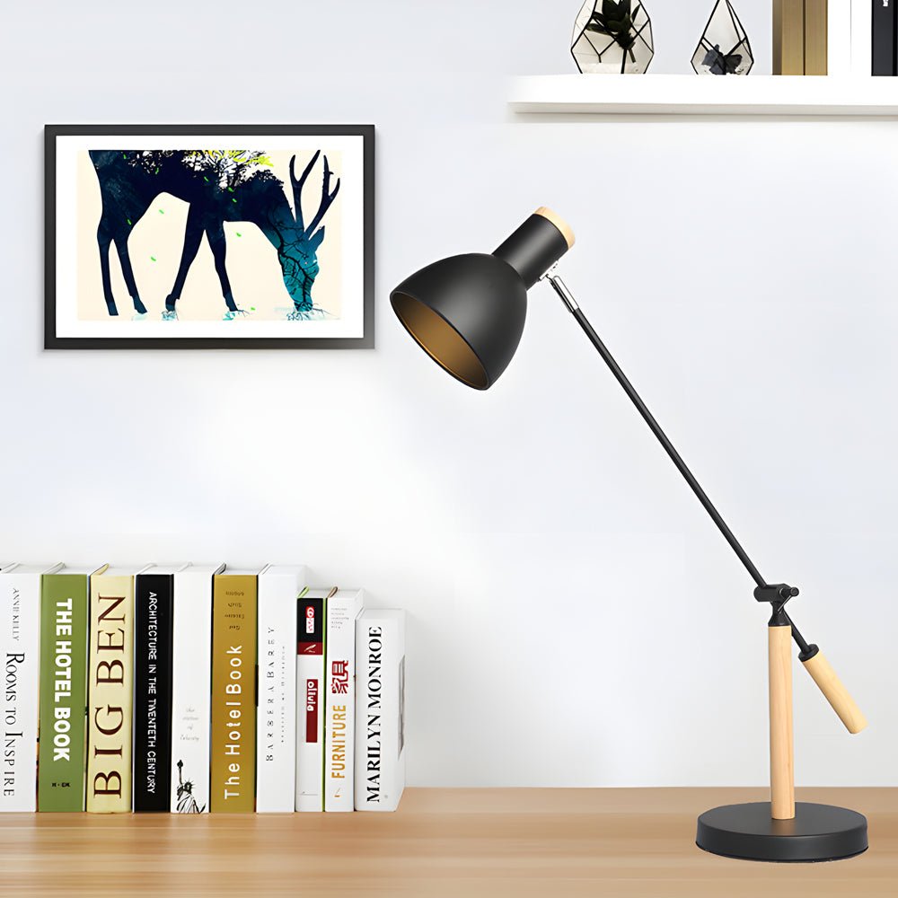 CHATHAM WOOD AND METAL SWIVEL READING LAMP FOR CONTEMPORARY INTERIORS