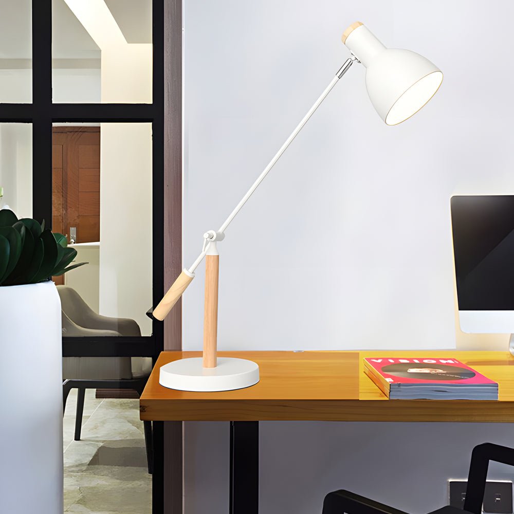 CHATHAM WOOD AND METAL SWIVEL READING LAMP FOR CONTEMPORARY INTERIORS