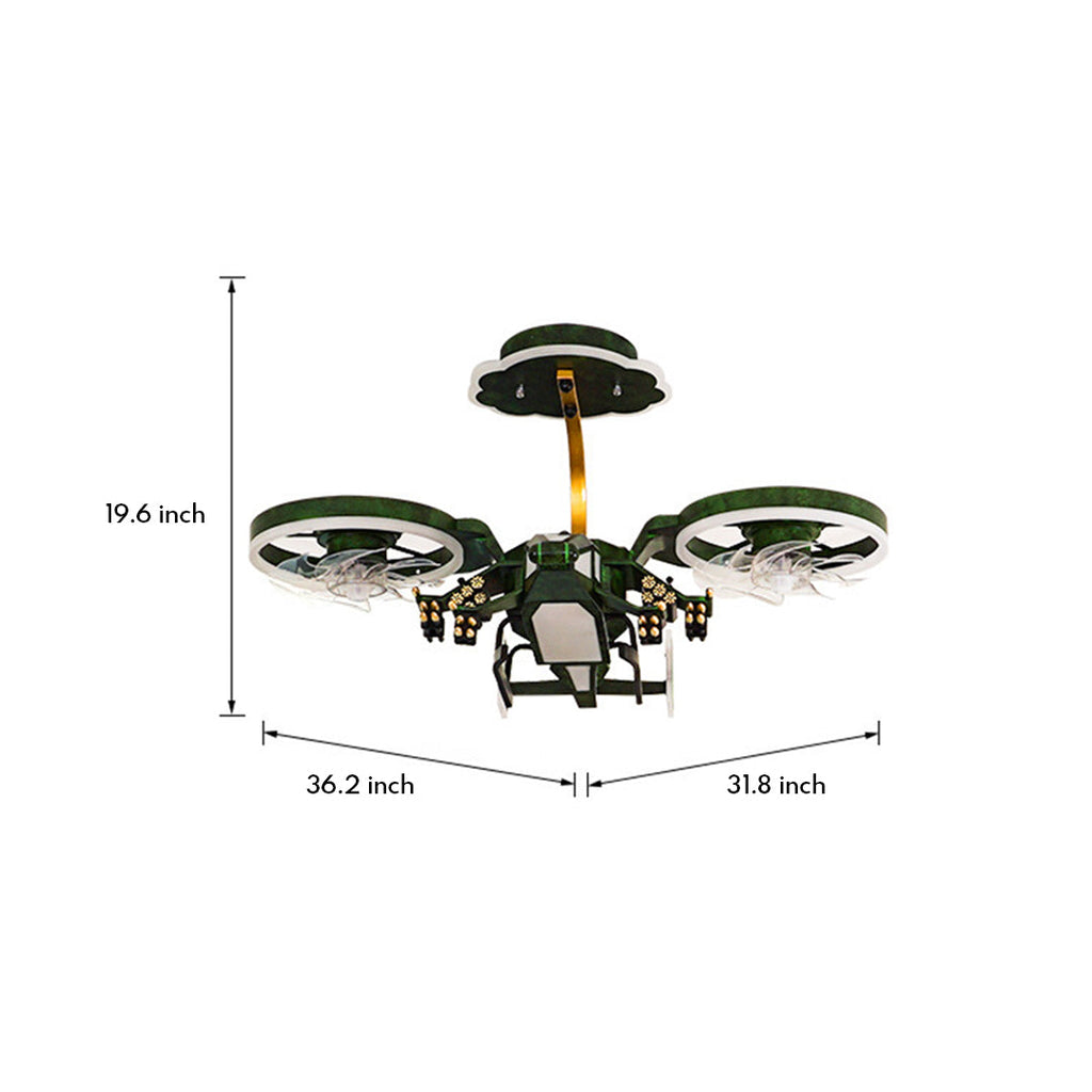 WINDSOR AVIATOR KIDS' CEILING FAN LIGHT WITH LED ILLUMINATION