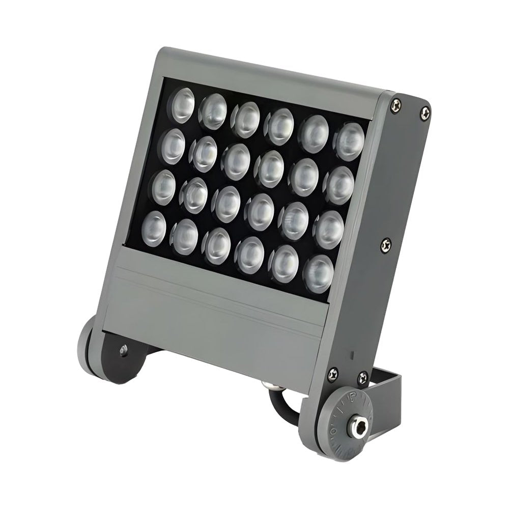 1. **WATERSHED SQUARE LUMINAIRE, 12W**  
   A robust aluminium flood light designed to illuminate outdoor spaces with precision.

2. **BARNESBURY POWERED BEAM, 18W**  
   A versatile square LED flood light crafted for high-performance lighting in gardens