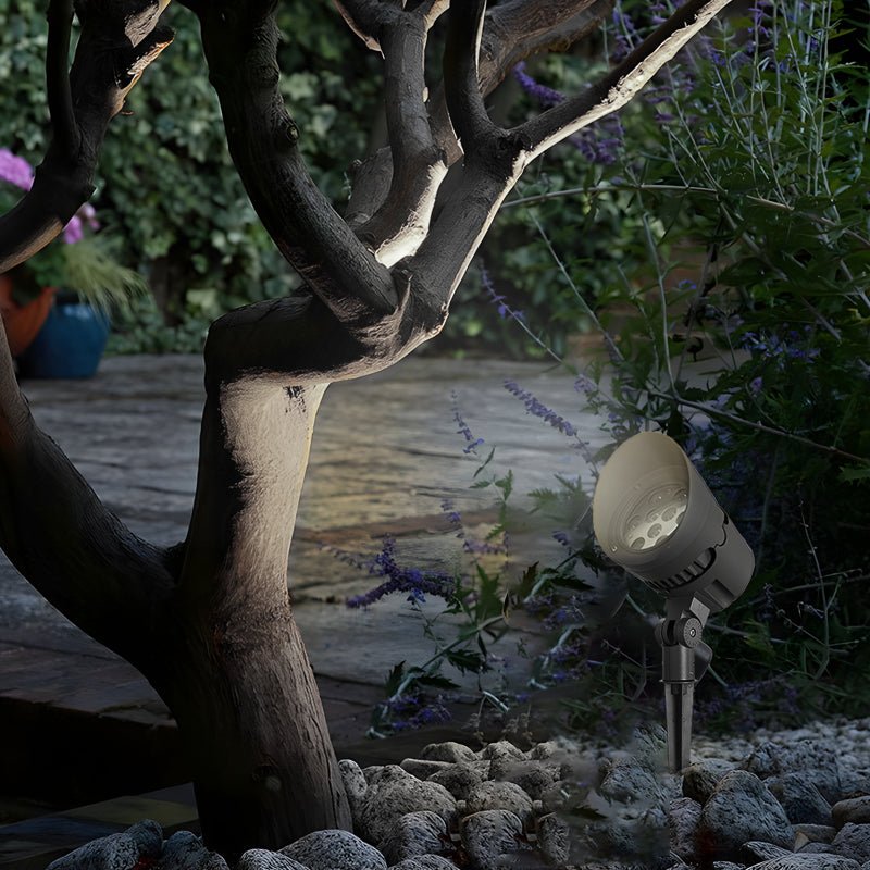 BEAUMONT ALUMINUM OUTDOOR SPOTLIGHTS WITH ADJUSTABLE SHADE AND WATER-RESISTANT DESIGN
