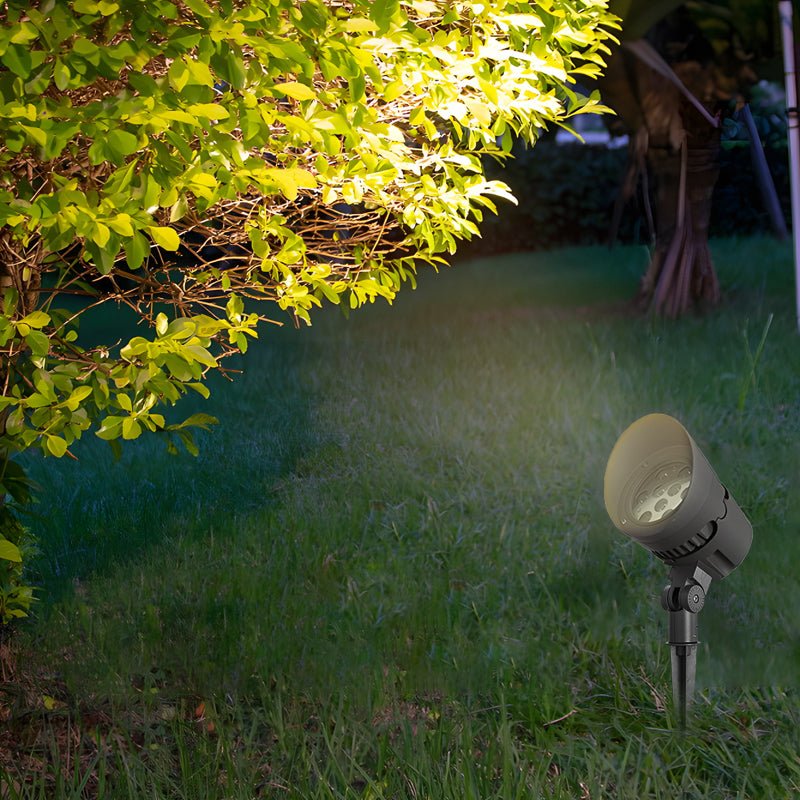 BEAUMONT ALUMINUM OUTDOOR SPOTLIGHTS WITH ADJUSTABLE SHADE AND WATER-RESISTANT DESIGN