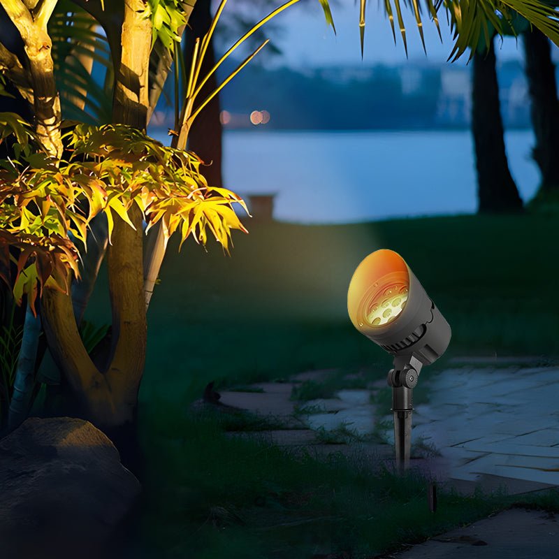 BEAUMONT ALUMINUM OUTDOOR SPOTLIGHTS WITH ADJUSTABLE SHADE AND WATER-RESISTANT DESIGN