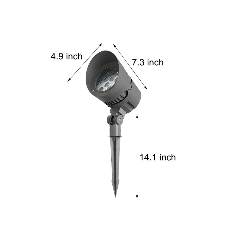 BEAUMONT ALUMINUM OUTDOOR SPOTLIGHTS WITH ADJUSTABLE SHADE AND WATER-RESISTANT DESIGN