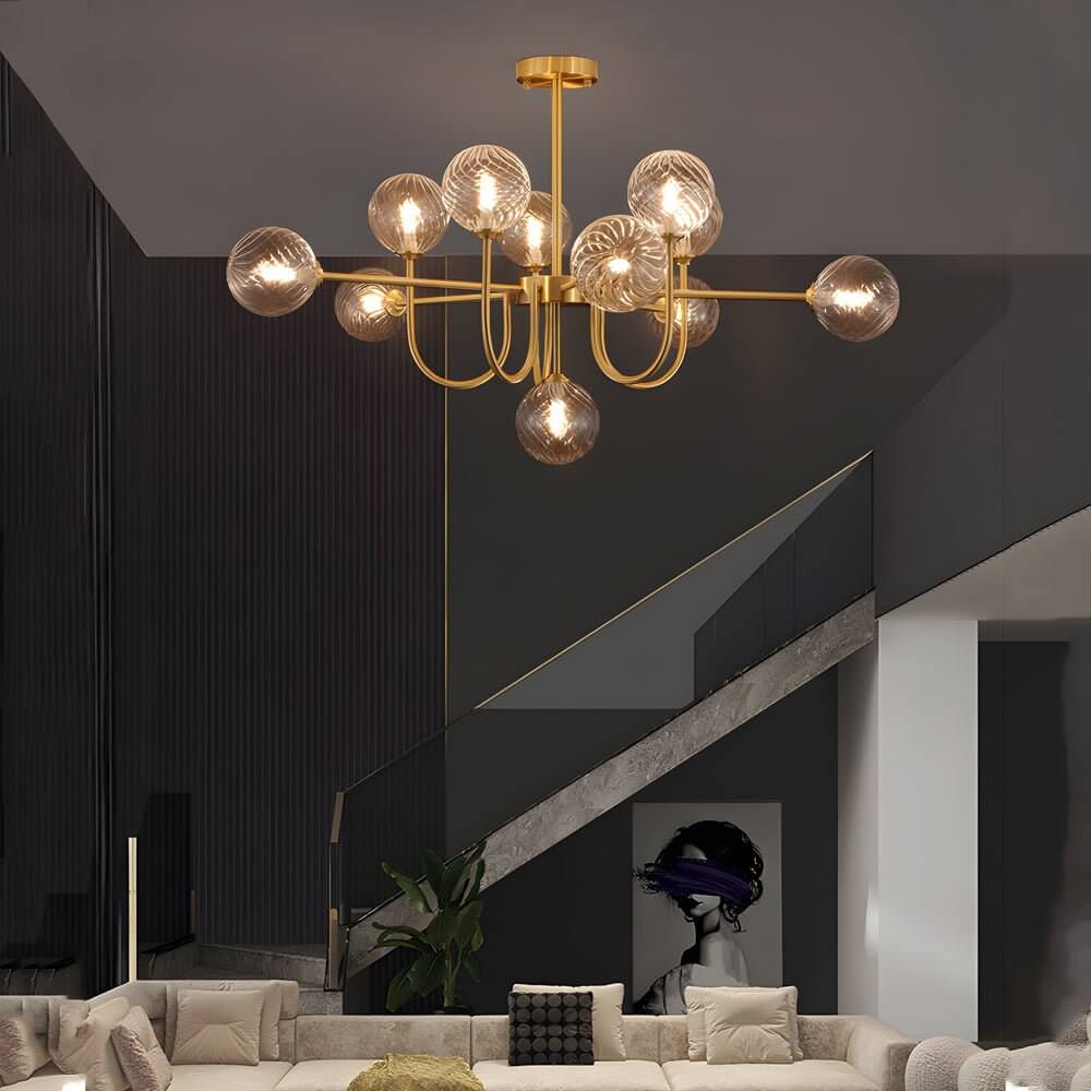 RAVENDALE AMBER ORBILLUX CHANDELIER