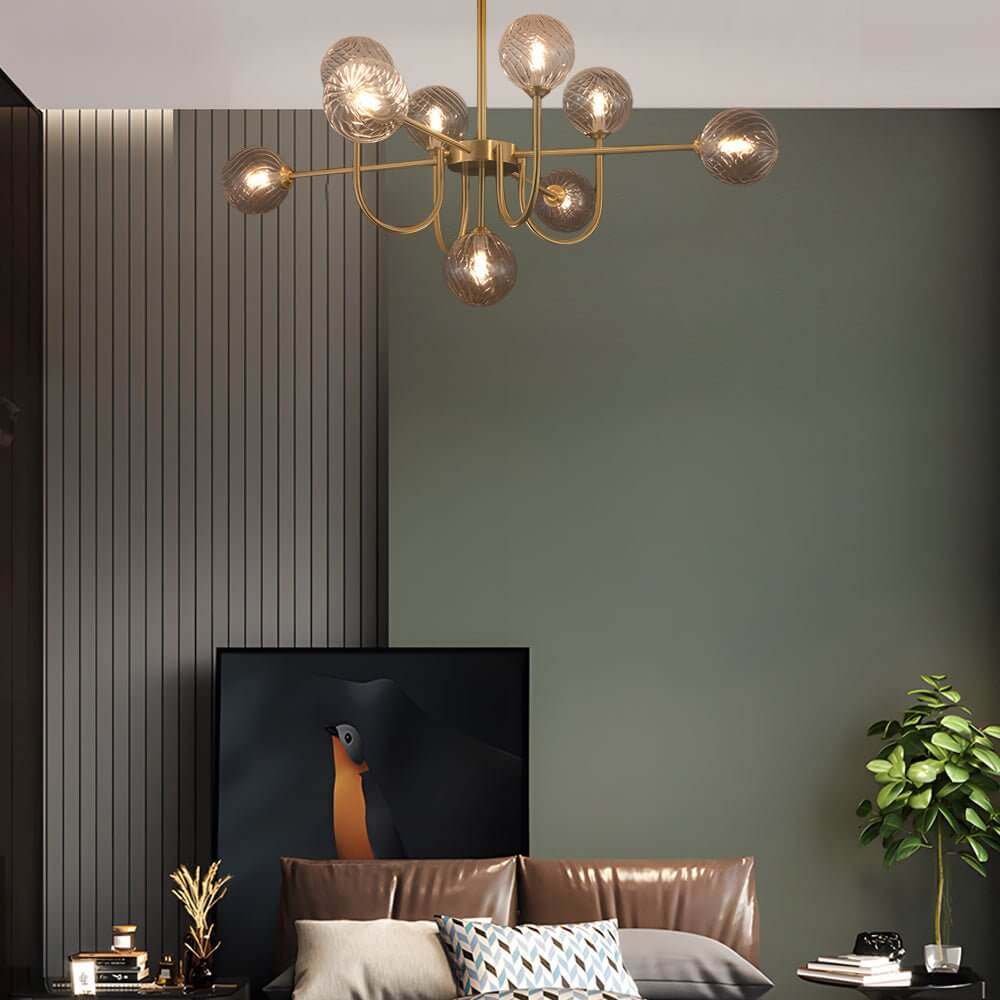 RAVENDALE AMBER ORBILLUX CHANDELIER