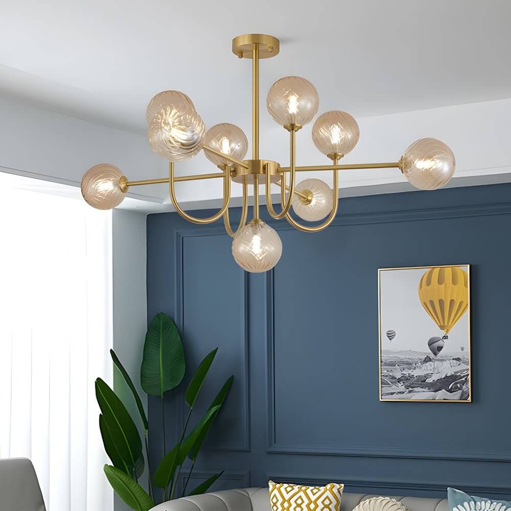 RAVENDALE AMBER ORBILLUX CHANDELIER