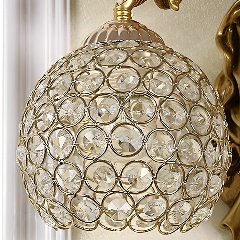WINTHORPE VINTAGE RESIN ORB WALL LIGHT