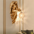 WINTHORPE VINTAGE RESIN ORB WALL LIGHT