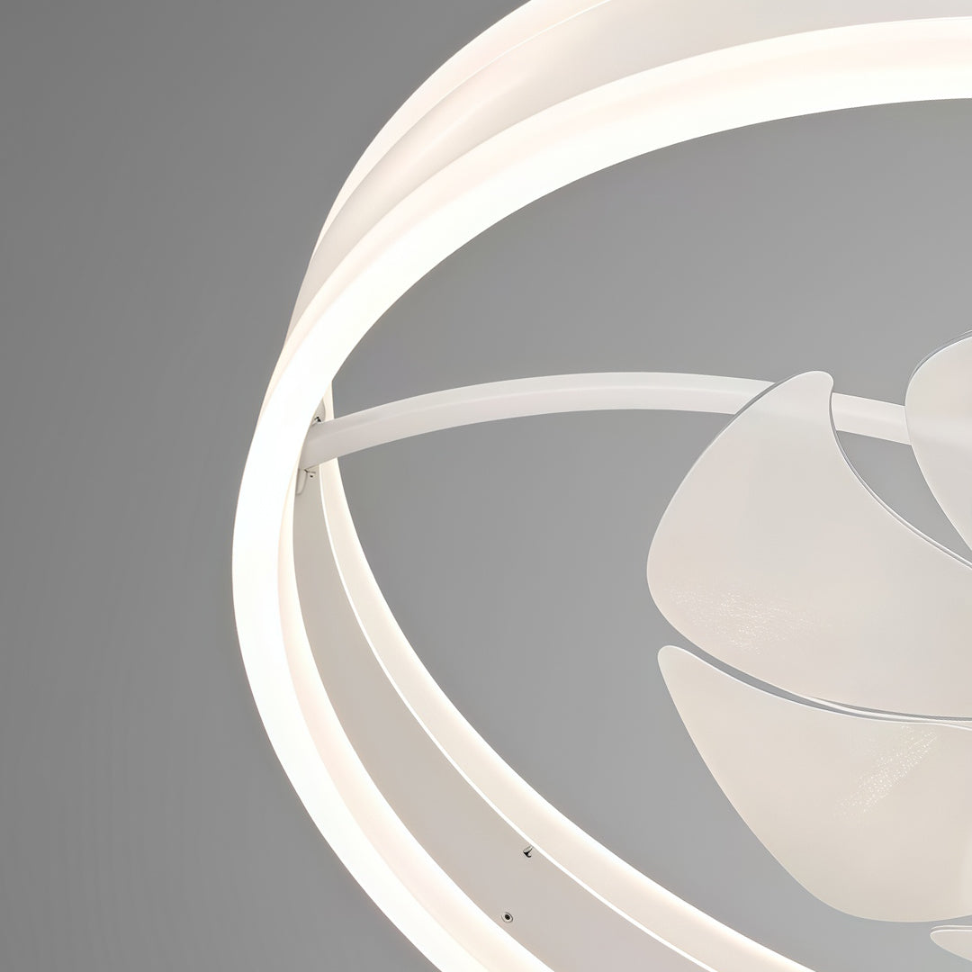 WINTHROP CIRCULAR WHITE LIGHTED CEILING FAN