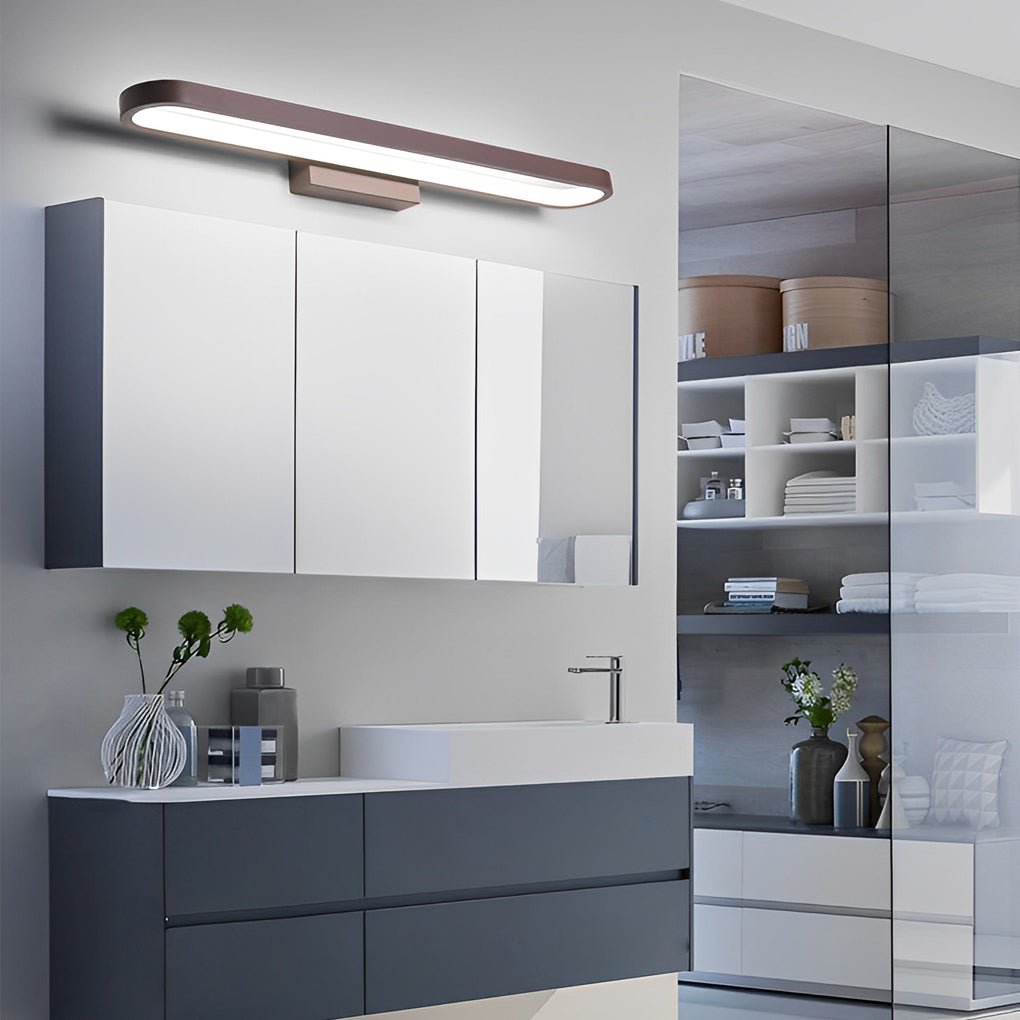 WINTHORPE CIRCULAR LED BATHROOM ILLUMINATOR WITH STREAMLINED DESIGN