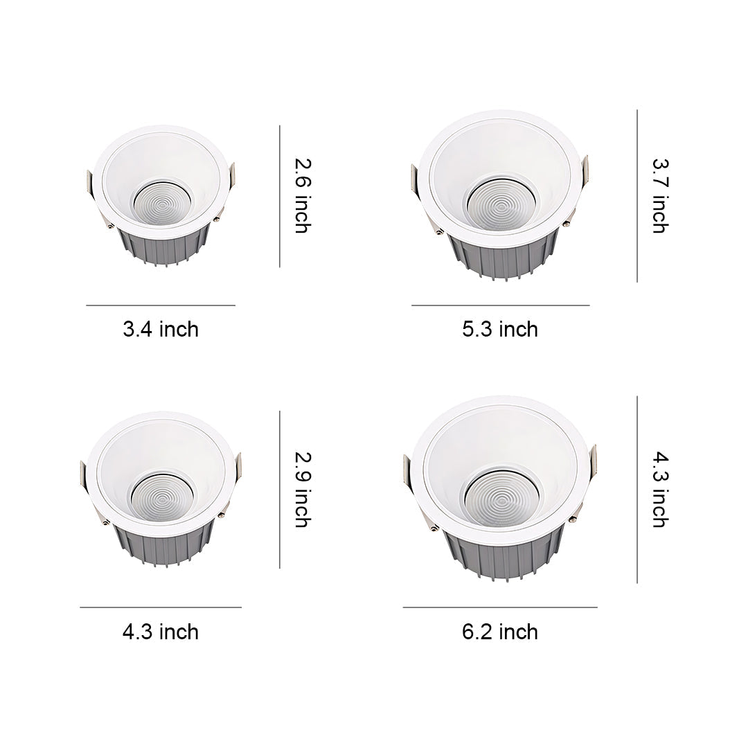 WINDSOR ALUMINUM SHIELDED RECESSED LIGHTING FOR INTERIOR SPACES