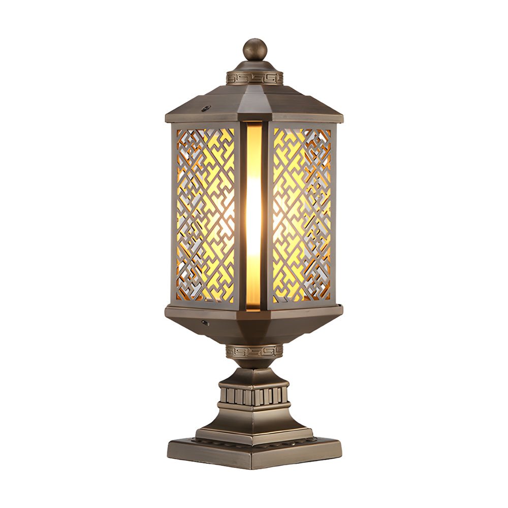 1. **WILLOUGHBY VINTAGE ALUMINUM FENCE LANTERN**  
   A timeless die-cast aluminum fixture featuring a waterproof glass shade, perfect for illuminating garden pathways with nostalgic charm.

2. **CHARLESTON RETRO GLASS POST LUMINAIRE**  
   A striking ble