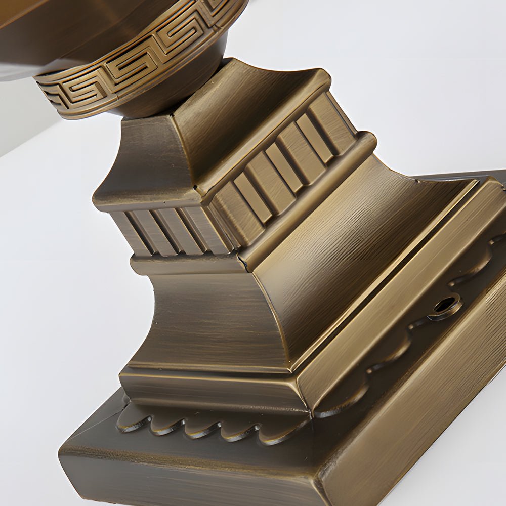 1. **WILLOUGHBY VINTAGE ALUMINUM FENCE LANTERN**  
   A timeless die-cast aluminum fixture featuring a waterproof glass shade, perfect for illuminating garden pathways with nostalgic charm.

2. **CHARLESTON RETRO GLASS POST LUMINAIRE**  
   A striking ble