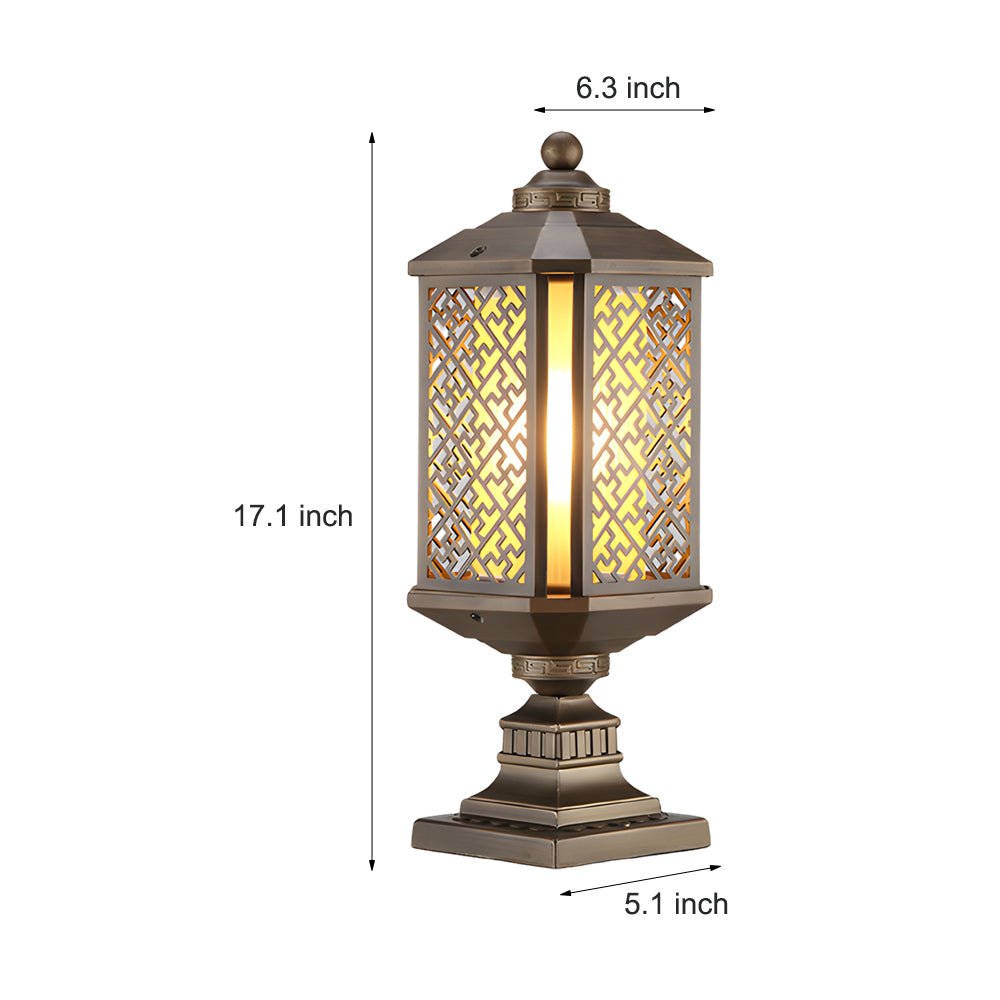 1. **WILLOUGHBY VINTAGE ALUMINUM FENCE LANTERN**  
   A timeless die-cast aluminum fixture featuring a waterproof glass shade, perfect for illuminating garden pathways with nostalgic charm.

2. **CHARLESTON RETRO GLASS POST LUMINAIRE**  
   A striking ble