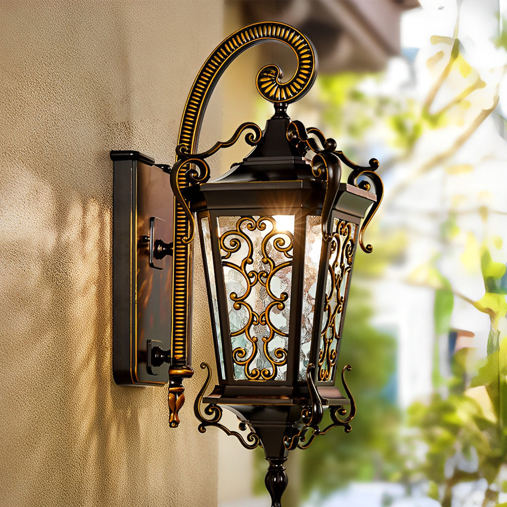 WHITBY VINTAGE BRASS OUTDOOR LIGHTING SCONCE