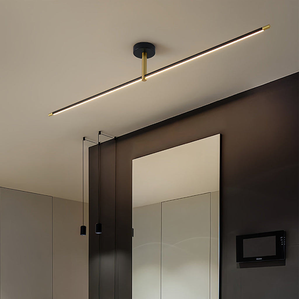 FENWICK MODERNIST BLACK AND GOLD LED CEILING LIGHT