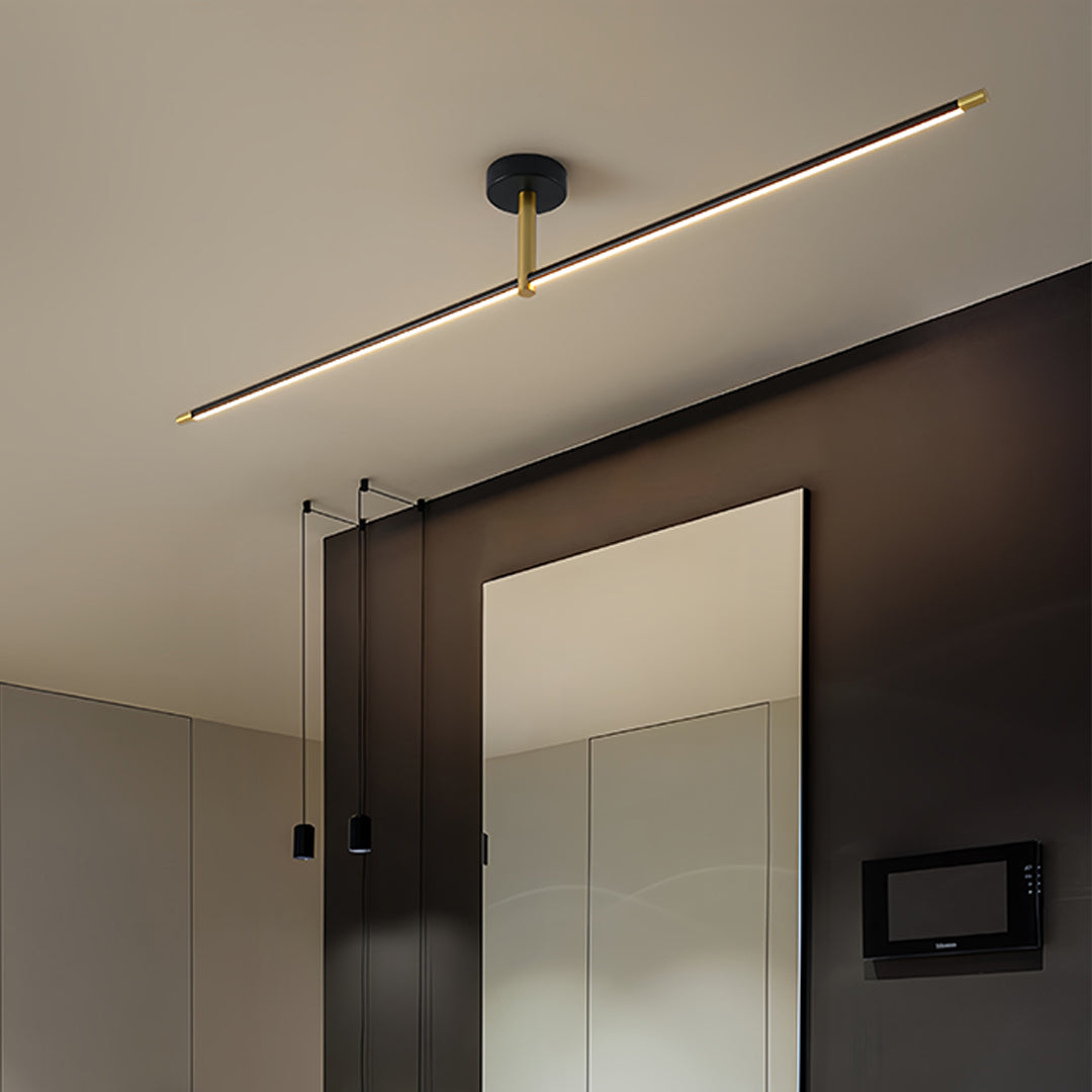 FENWICK MODERNIST BLACK AND GOLD LED CEILING LIGHT