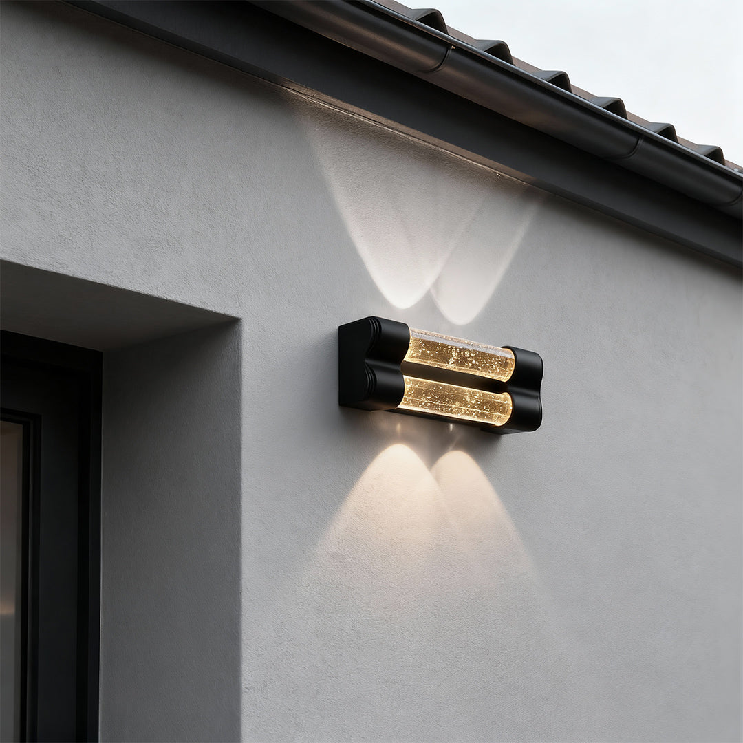 WINTHROP CRYSTAL EMBELLISHED WALL LANTERN - WATER-RESISTANT LED ILLUMINATION
