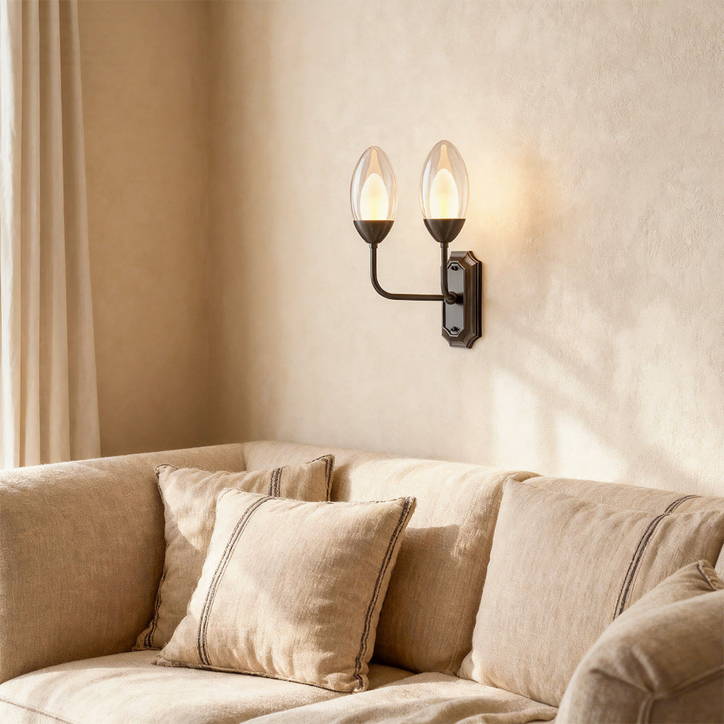WINTHORPE COPPER TWIN HEAD WALL LANTERN