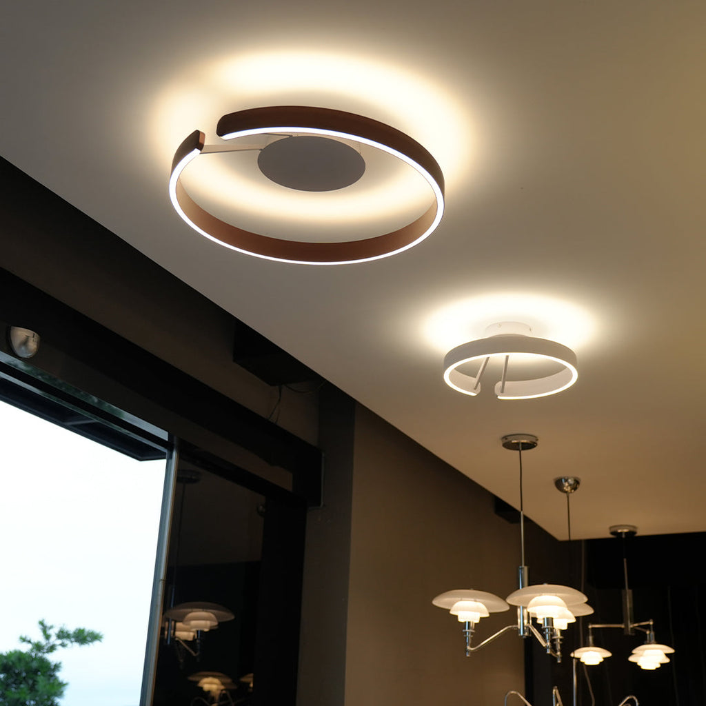 LEICESTER RINGED FLUSH CEILING LANTERN