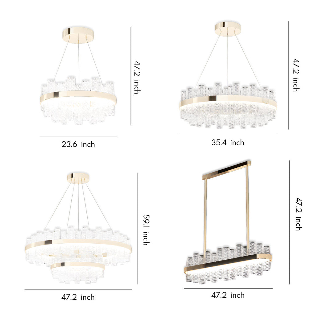 WINTHORPE CRACKLE GLASS SUSPENDED LUMINAIRE
