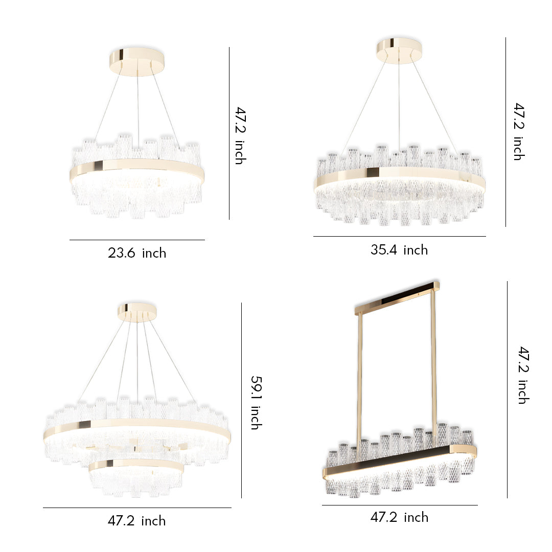 WINTHORPE CRACKLE GLASS SUSPENDED LUMINAIRE