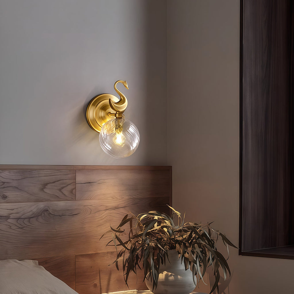 WINDSOR BRASS WALL SCONCE WITH LED ILLUMINATION